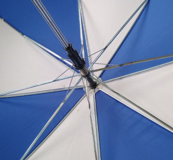 Strong branding umbrella fiber stick blue pongee with logo