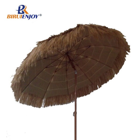 Adjustable beach umbrella hawaii with pp straw 2 meter