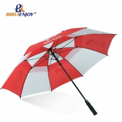 30 inch windproof golf umbrella red white automatic