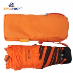5 folding case mini umbrella orange for promotional