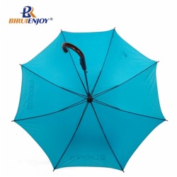 basic cyan umbrella stick with logo branding