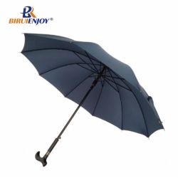 Strong crutch umbrella fiber frame walking umbrella auto for elder