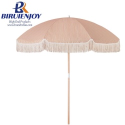 Pretty Beach Umbrella with tassel&bullet-100% UV Protection