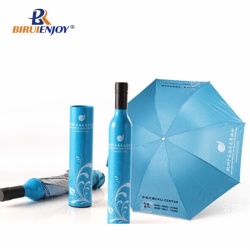 Bottle shaped umbrella 3 folding gifts umbrella