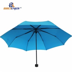 21 inch 3 folding umbrella strong blue